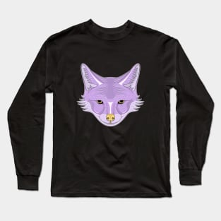 purple coyote face Long Sleeve T-Shirt